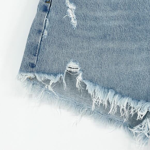 AGOLDE Parker High Rise Cutoff Denim Shorts Swapmeet Distressed Size 29 - Picture 3 of 7